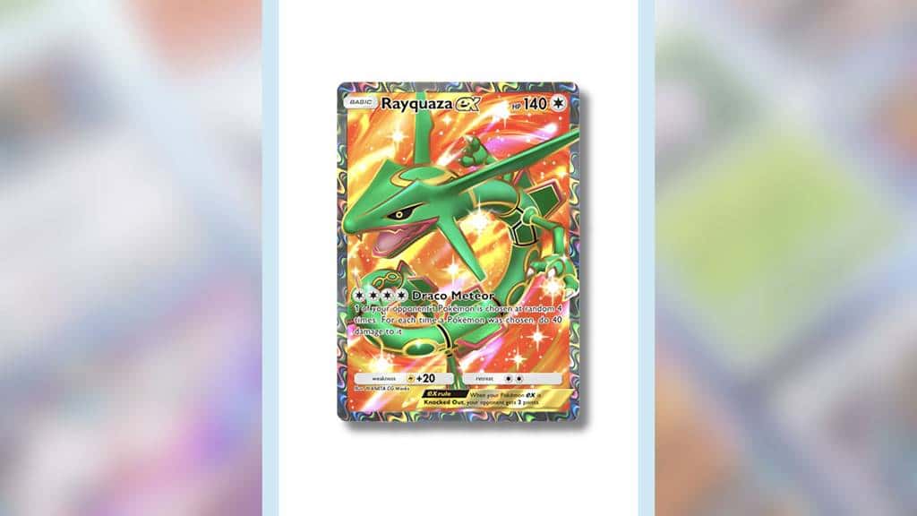 Como obter a carta Rayquaza ex de arte completa gratuita no Pokémon TCG Pocket